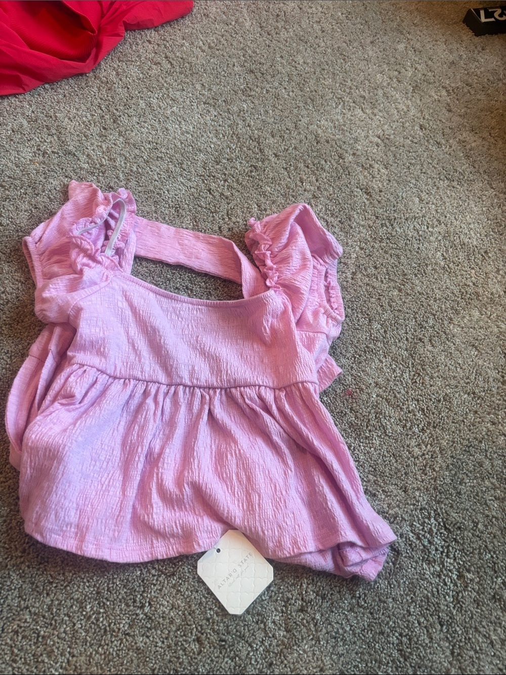 pink altard state tie top NWT